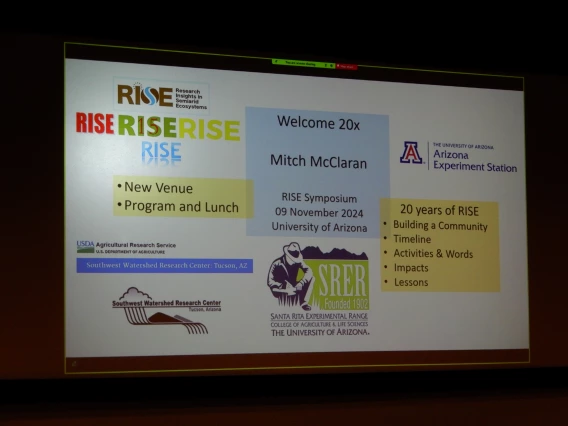 RISE 2024 slide with logos from McClaran presentation