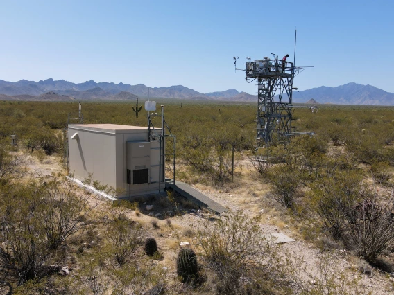 NEON Tower Hut Landscape at the SRER