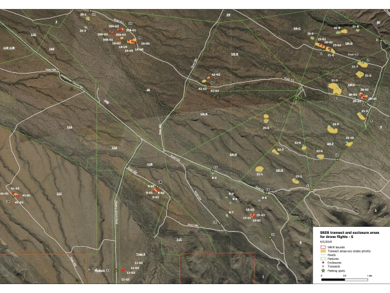 Example of Map on GIS of the Santa Rita Experimental Range